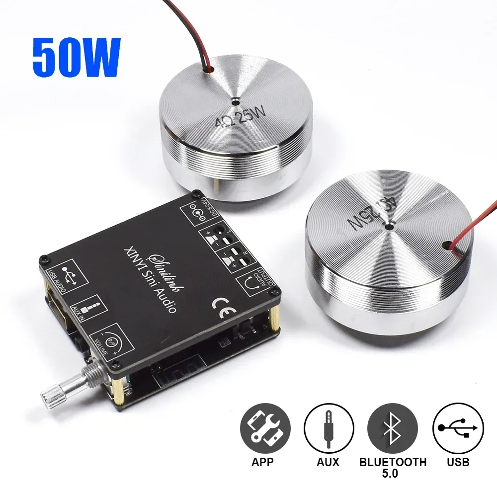 Home Cinema Solution - Haut-parleur stéréo Portable à vibrations, 2x25W,