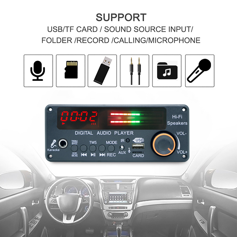 Surround Sound Decoder - Carte décodeur MP3 WMA WAV DC12V
