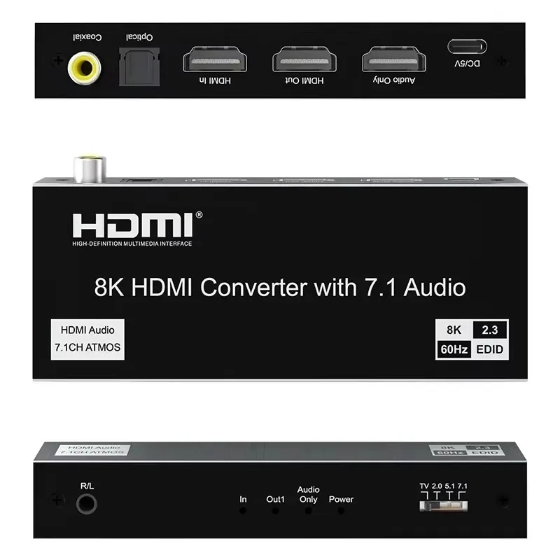 Convertisseur vidéo HDMI 8K 60 - Surround Sound Decoder avis et prix