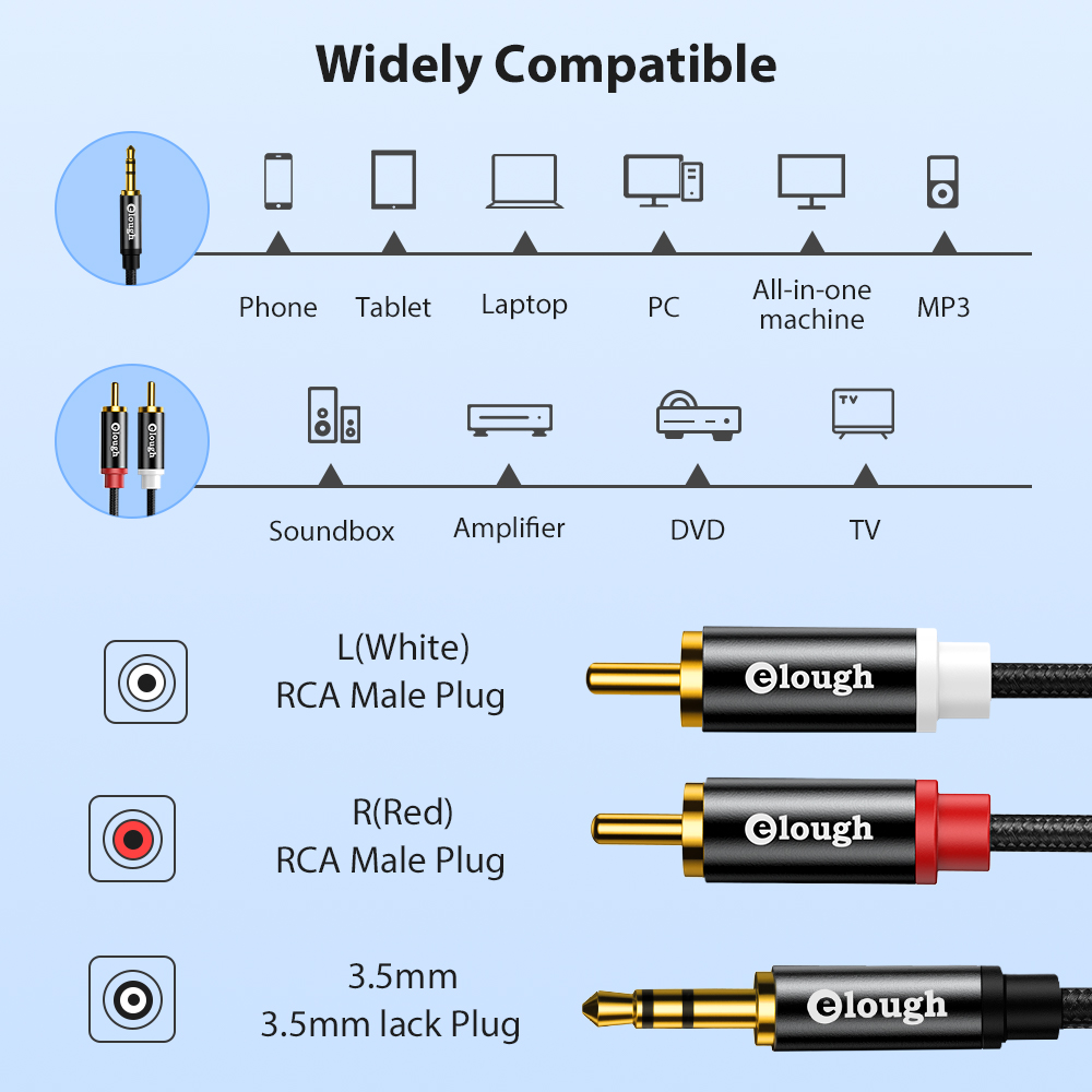 Elough-Câble RCA AUX pour haut - Home Cinema Solution avis et prix