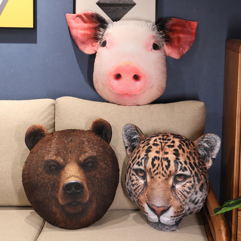 Oreiller tête d'animal en pelu - Home Cinema Chairs avis et prix