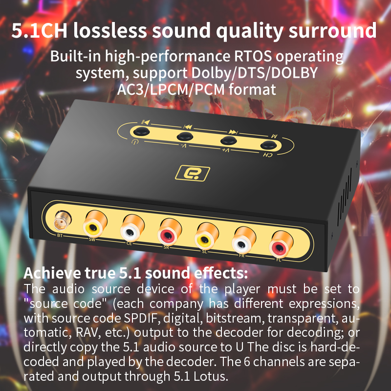 DA720 5.1CH décodeur Audio Blu - Surround Sound Decoder avis et prix