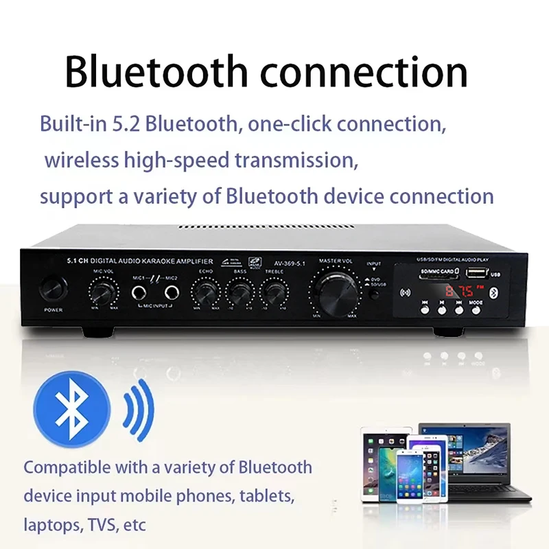 AV-369BT Bluetooth 5.1 amplifi - Home Cinema Solution avis et prix